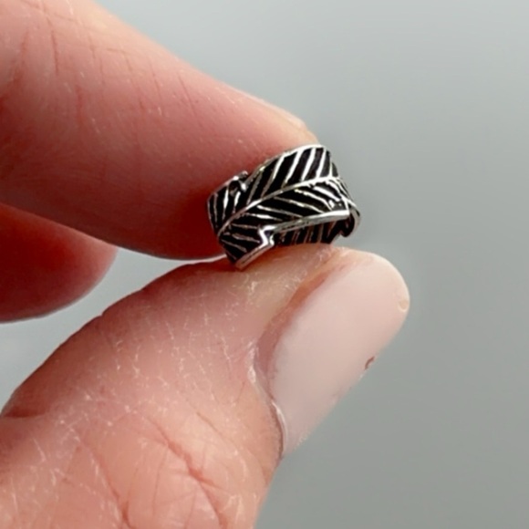 Sterling Silver Leaf Ear Cuff - Picture 4 of 8